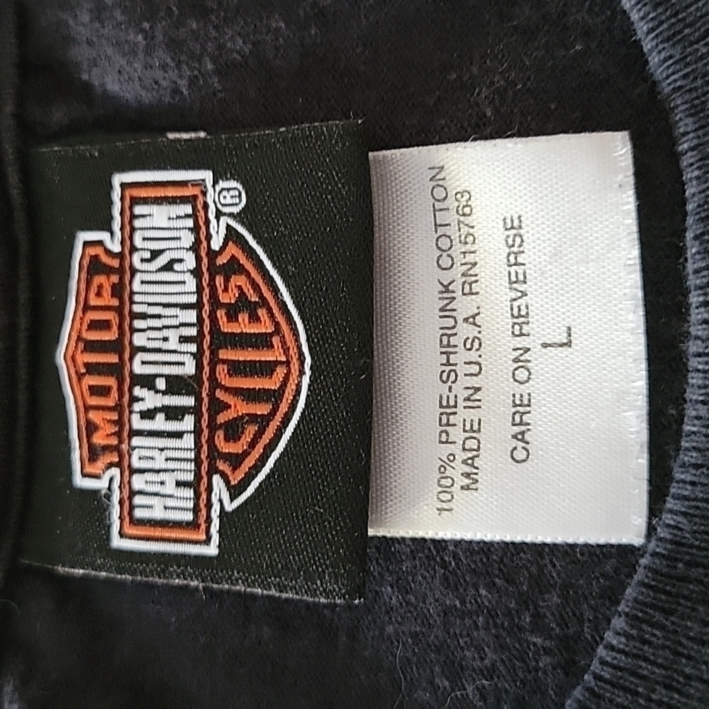 Harley-Davidson, Men's Poker Hold 'em, Sleeveless Black Shirt, 2006, Size Large - Picture 7 of 8